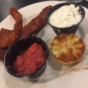 Fried calamari-burnt