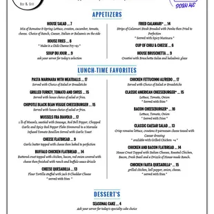 Lunch Menu