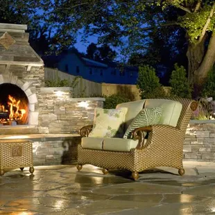 outdoor fireplace