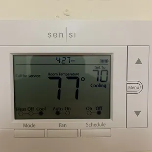 Another photo taken at a different date and time of what the management considers "a properly working AC"