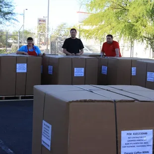 5000 pounds of Arbuckle's French Roast  Cafe Femenino headed to Antarctica.