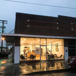 the outside of the building