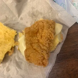 This is a Chicken Slider and it was so hard , cold disgusting