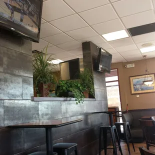 Dining area with TV's.