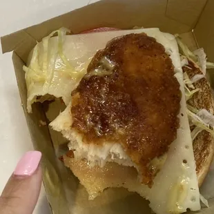 Chicken Bacon &amp; Swiss (with hair)