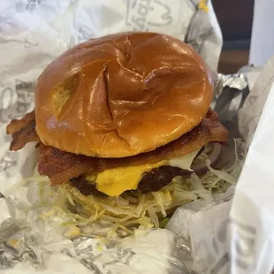 Big Cheesy Bacon Burger
