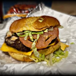 Deluxe Wagyu Steakhouse Burger. 51% Wagyu, 49% ground beef. Pretty good with the coupon running right now.