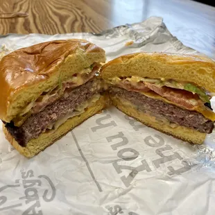 This is what the new Wagyu Steakhouse burger looks like inside.  It was pretty good and was only able to eat 1/2. Combo meal was under $10