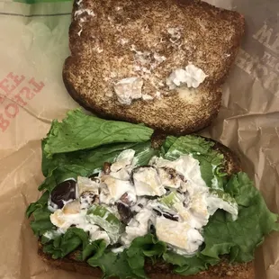 Pecan chicken salad sandwich