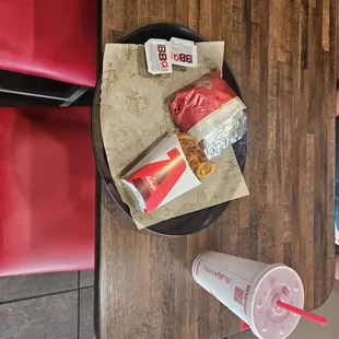 Half pound beef and cheddar combo