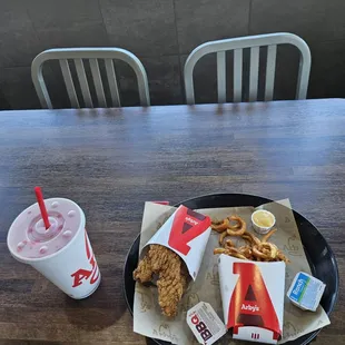 chicken tenders combo with curly fries