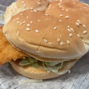 Crispy fish sandwich