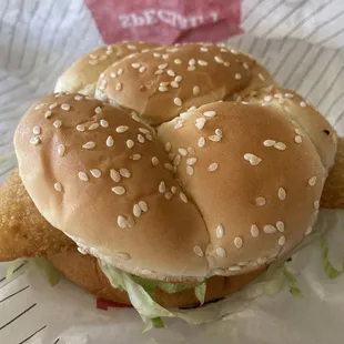 $1 coupon fish sandwich. Dry