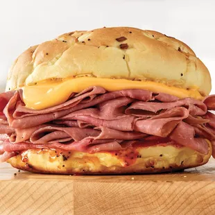 a ham and cheese sandwich