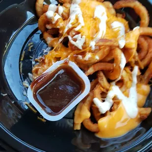 Smothered fries without bacon