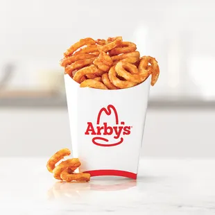 onion rings in a paper cup