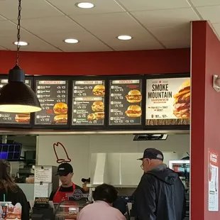 customers at a fast food restaurant
