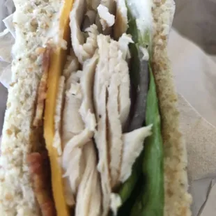 My no bacon sandwich with bacon. :(