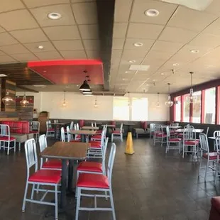 Renovated dining room is a big improvement!