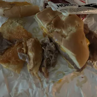 An inedible classic roast beef. The food gets worse The prices go up The bread gets older and harder. I could not eat half it and still