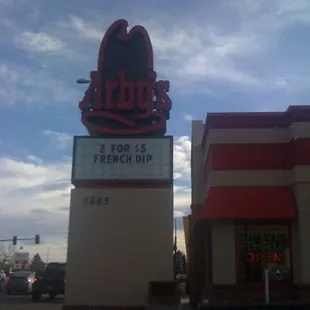 a sign for a french dip