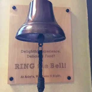 Ring the bell for good service !!