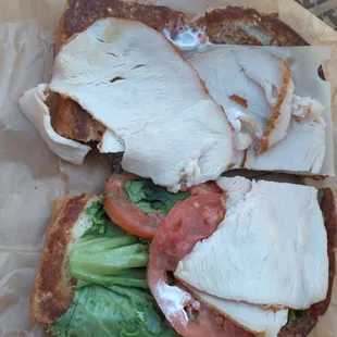 a turkey sandwich