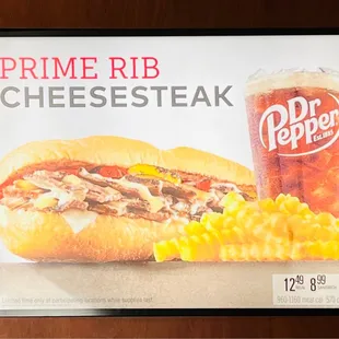 a sandwich and a drink