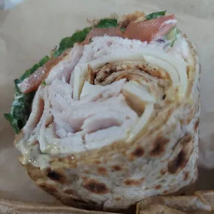 Turkey Swiss wrap