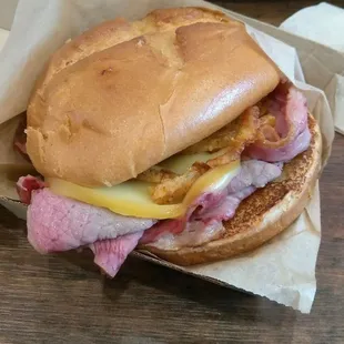 Smoked Brisket sandwich. Really good. Ask for extra BBQ sauce.