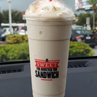 Caramel cinnamon milkshake