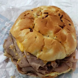 a ham and cheese sandwich