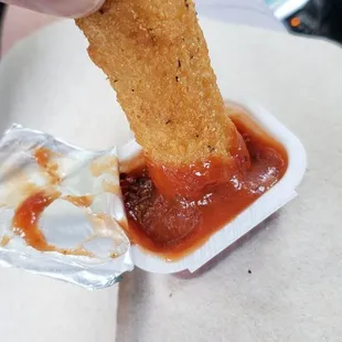 Marinara dipping sauce is good enough for the task.