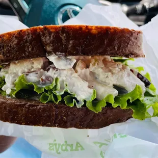 Chicken apple walnut sandwich
