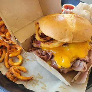 Beef Brisket and Cheddar Combo $14.95. This might be one of their best sandwiches yet!