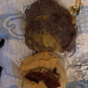 a sandwich with a bite taken out of it