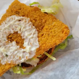 Fish sandwich deal $5.00 - I like that it wasn't super saucy - 3/19/23