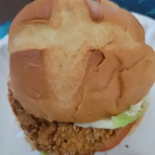Nice big soft bun - crispy chicken sandwich - $5.69 ea