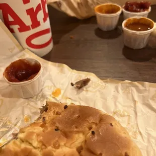 Beef &amp; cheddar sandwich