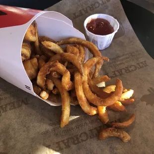 Curly fries. Yum yum!