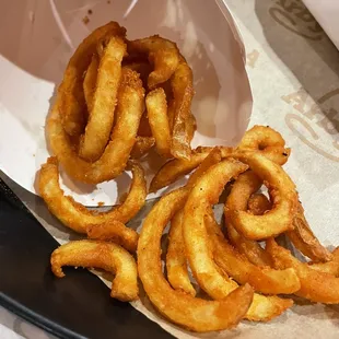 Curly Fries (Small) and partially eaten