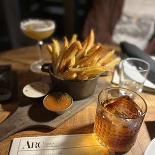 Fries &amp; whiskey cocktail