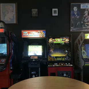 a row of video games