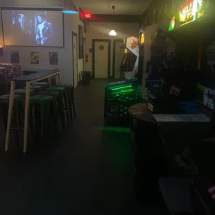 a room full of arcade machines