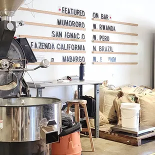 Beans roasted on site make this place smell heavenly.