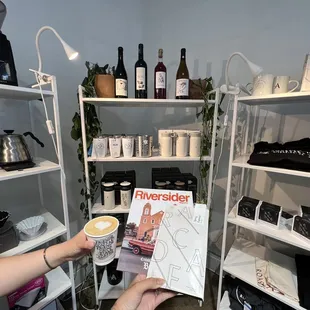 merchandise!! holding spring espresso whole beans with honey, fig, and rose notes