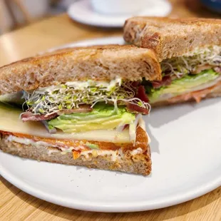 Veggie Sandwich (bacon added)