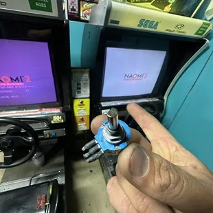 Replaced the steering wheel pot in our Initial D 3 player 2 side!