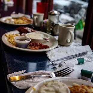 Coffee Sweet Potato Pancakes Plate French Toast Breakfast Plate 2 Eggs Breakfast Plate