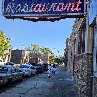 Sign out by the sidewalk